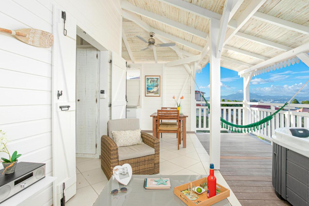 Bungalow Vanille Pacane - Vue Mer Avec Spa Prive Les Trois-Ilets Kültér fotó