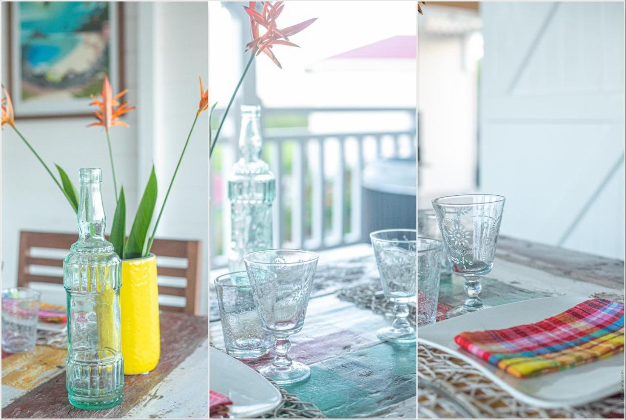 Bungalow Vanille Pacane - Vue Mer Avec Spa Prive Les Trois-Ilets Kültér fotó