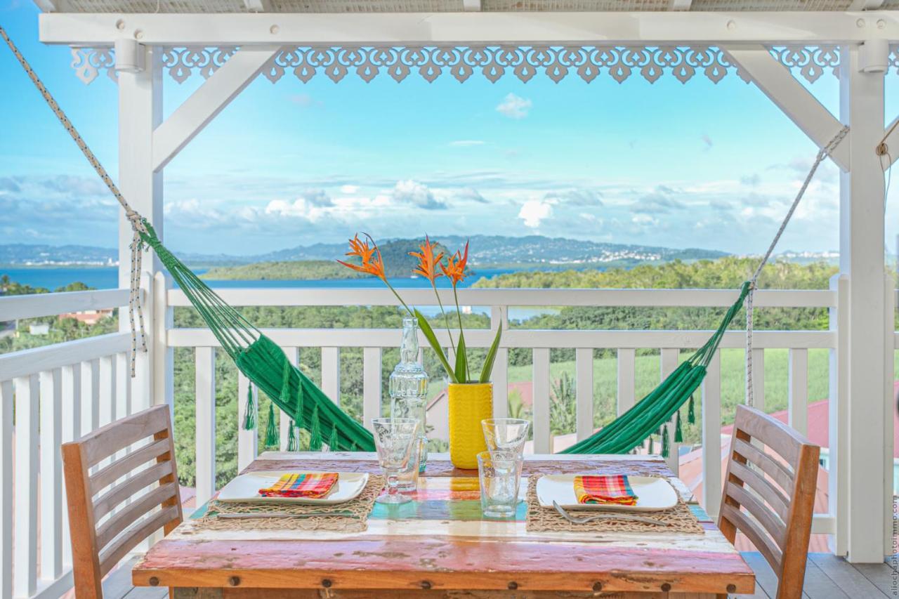 Bungalow Vanille Pacane - Vue Mer Avec Spa Prive Les Trois-Ilets Kültér fotó